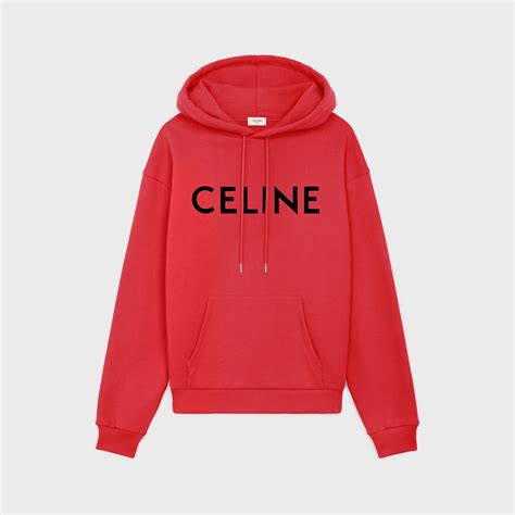 celine hoodies men|CELINE LOOSE HOODIE IN COTTON FLEECE .